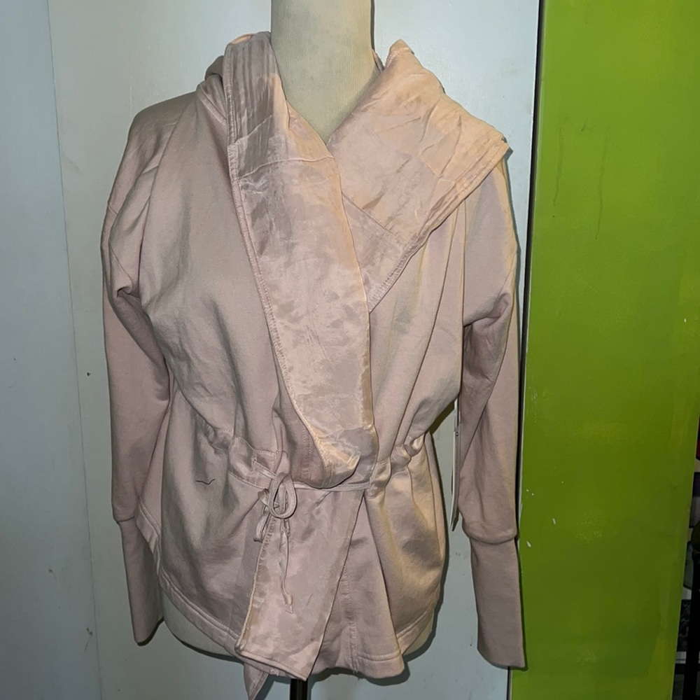 young fabulous & broke xs pink wrap hooded jacket New With Tags
